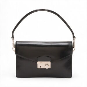 Prada Leather Shoulder Bag Black